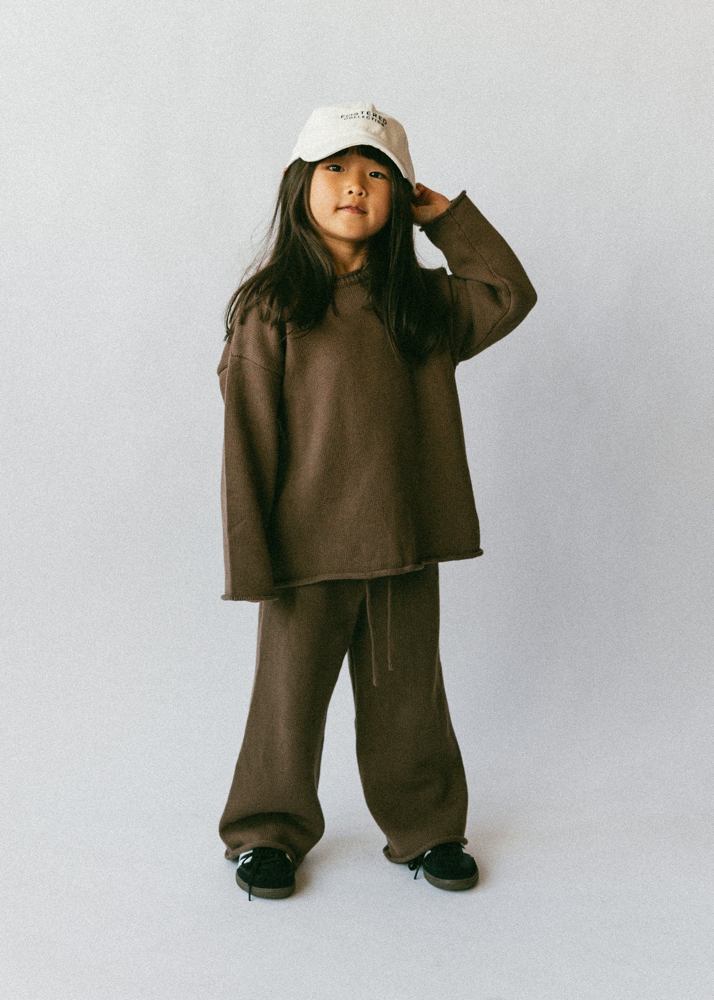Knitted Cotton Pants Brown