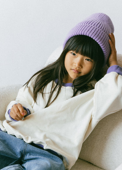 Ringer Sweater- Purple