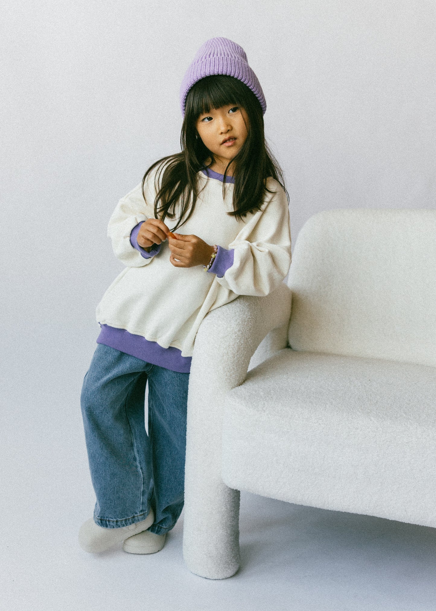 Ringer Sweater- Purple