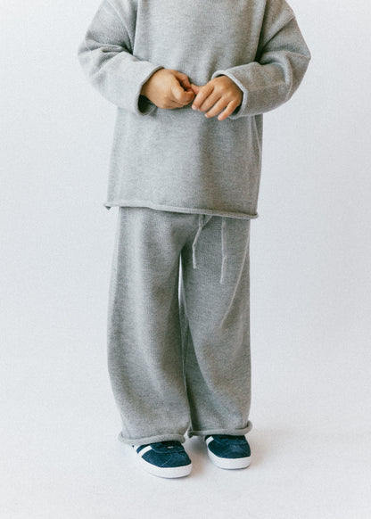 Knitted Cotton Set- Gray