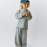 Knitted Cotton Pants Gray