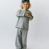 Knitted Cotton Pants Gray