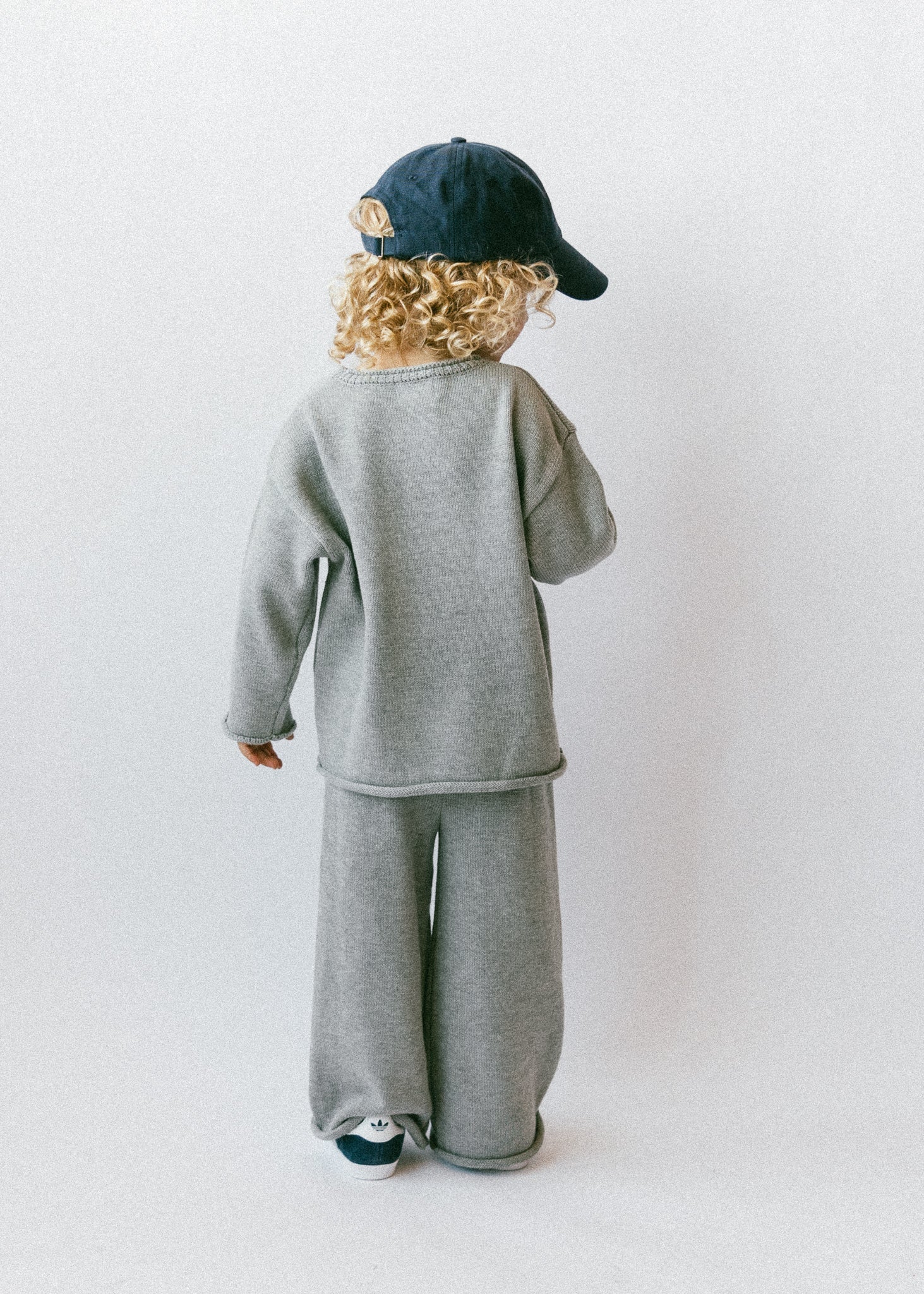Knitted Cotton Pants Gray