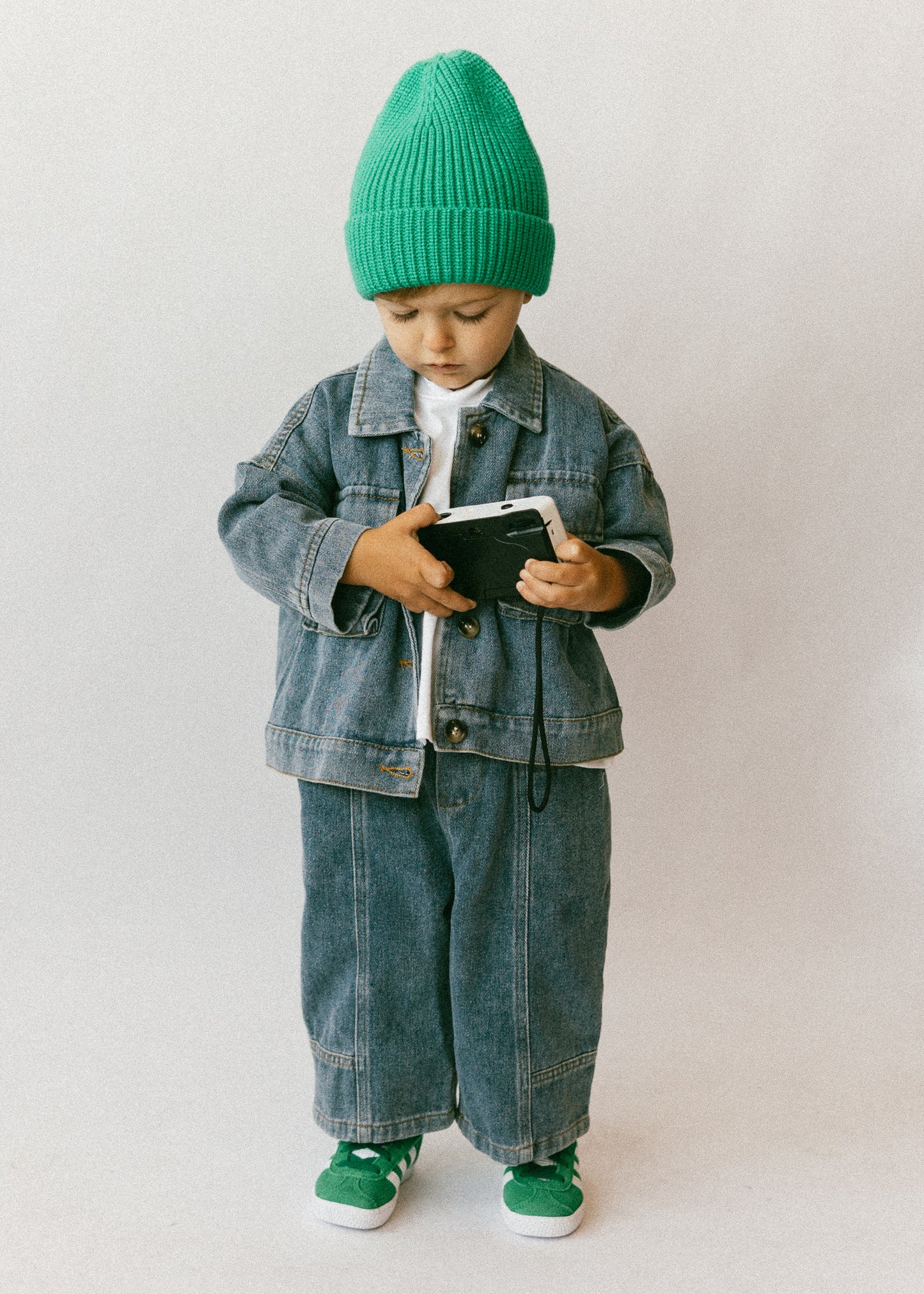 Denim Cargo Jacket- Vintage Blue