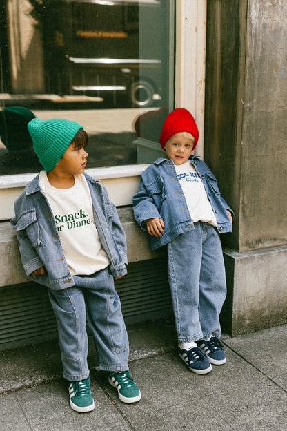 Denim Cargo Jacket- Vintage Blue