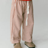 Stripe Pants- Red & Cream