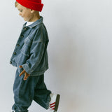 Denim Cargo Pants- Vintage Blue