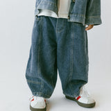 Denim Cargo Pants- Vintage Blue