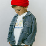 Denim Cargo Jacket- Vintage Blue