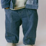 Denim Cargo Pants- True Blue
