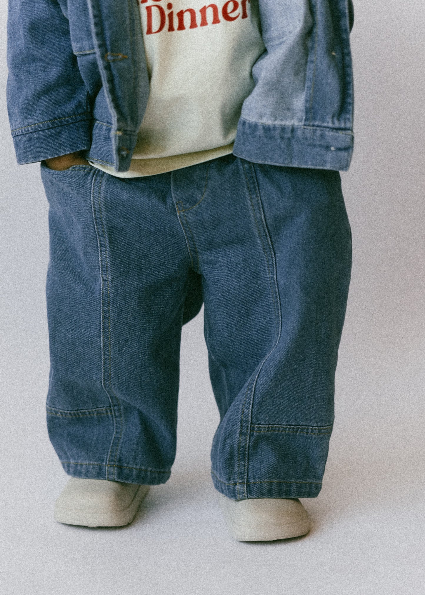 Denim Cargo Pants- True Blue