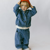 Denim Cargo Pants- True Blue