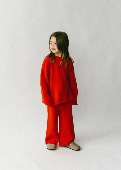 Knitted Cotton Set- Red