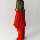 Knitted Cotton Pants Red