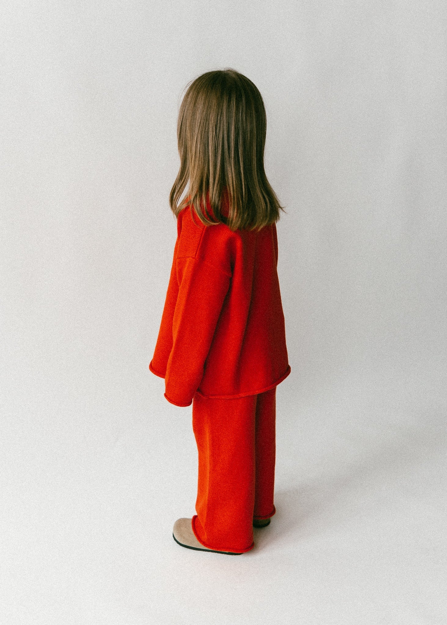 Knitted Cotton Pants Red