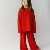 Knitted Cotton Set- Red