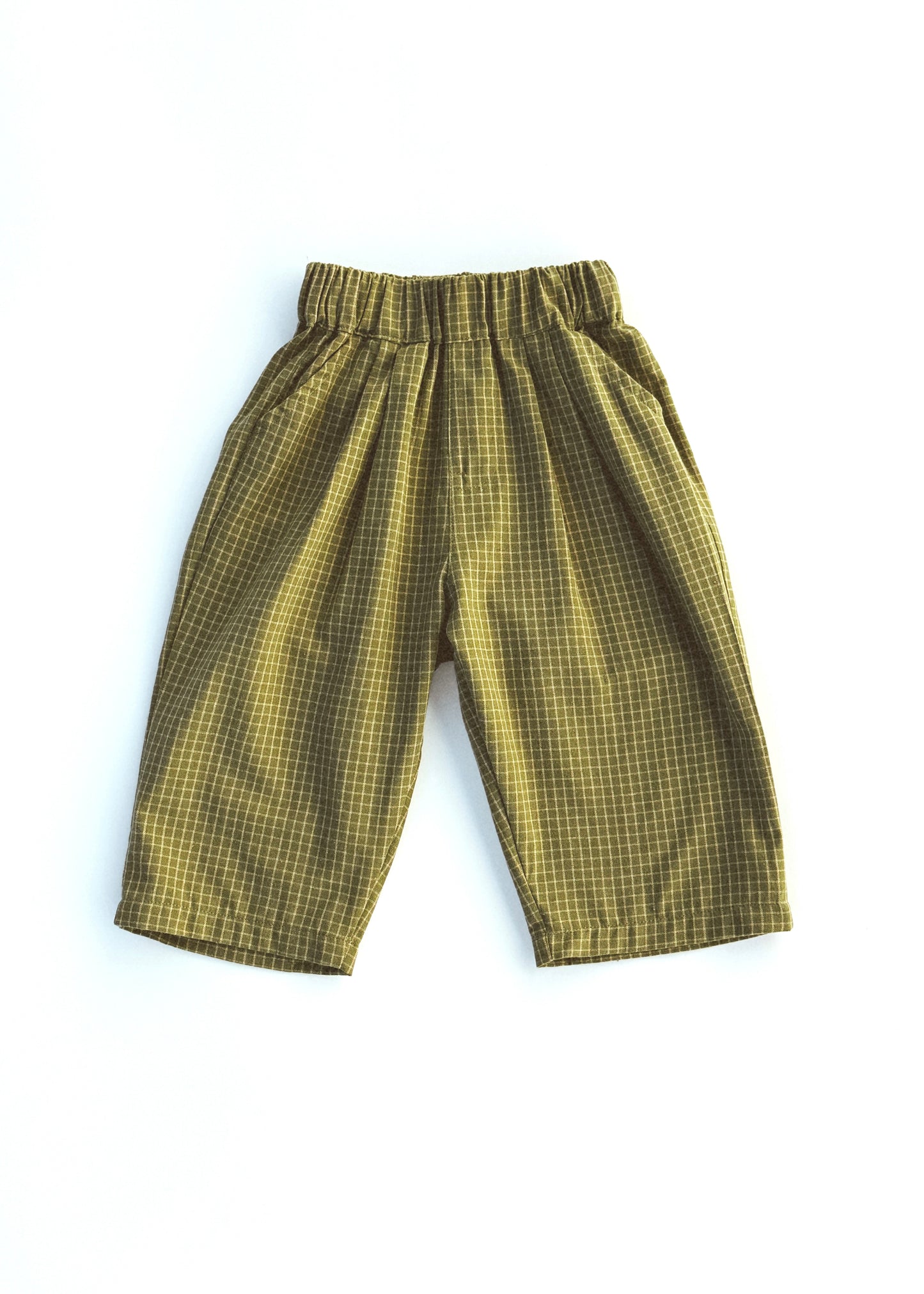 Check Pants- Light Olive & Honey