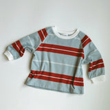 Retro Stripe Long Sleeve- Light Blue