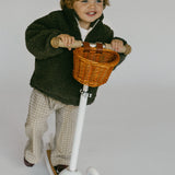 Sherpa Quarter Zip Pullover- Olive