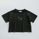 Boxy Graphic Tee- Deep- Charcoal