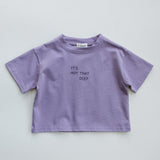 Boxy Graphic Tee- Deep- Lilac