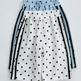 Polka Dot Racer Pants - Light Blue
