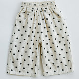 Retro Twill Pants- Polka Dot- Ivory