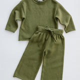 Knitted Cotton Top- Olive
