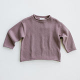 Knitted Cotton Top- Dusty Purple