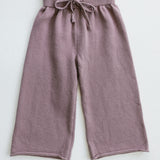 Knitted Cotton Pants- Dusty Purple