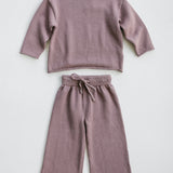 Knitted Cotton Top- Dusty Purple