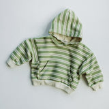 Striped Hoodie- Olive
