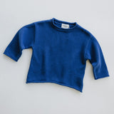 Knitted Cotton Top- Blue