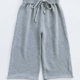 Knitted Cotton Pants- Gray