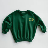 Graphic Crewneck- Early Bird- Green