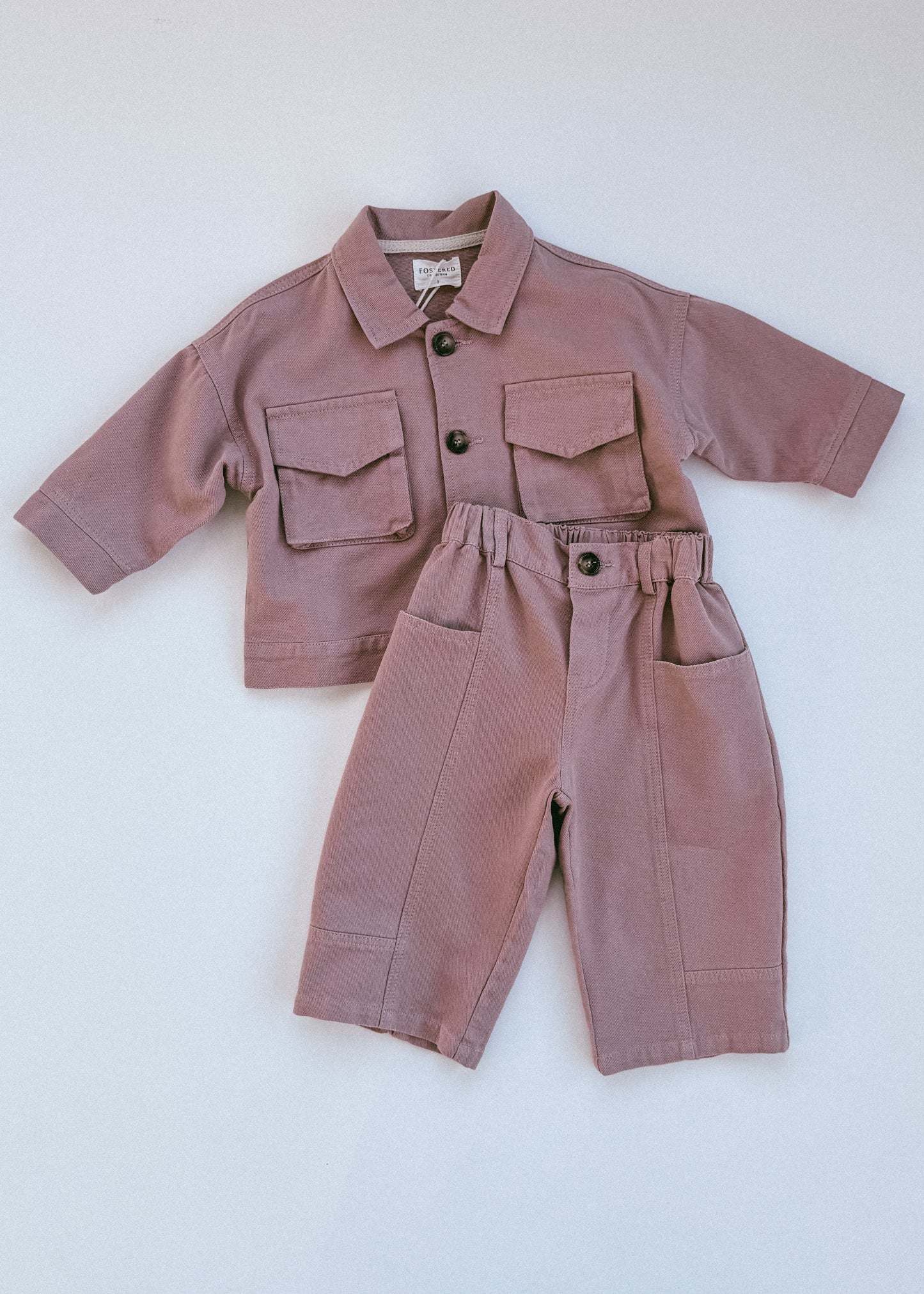 Cargo Jacket- Dusty Rose