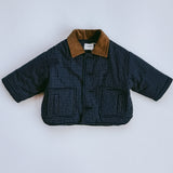 Check Barn Coat- Navy