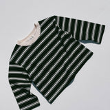 Heavyweight Striped Long Sleeve- Black