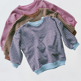 Everyday Stripe Pullover- Blue