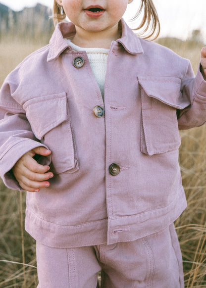 Cargo Jacket- Dusty Rose