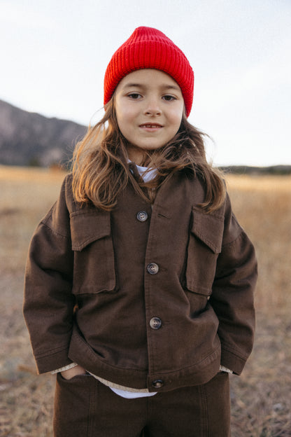 Cargo Jacket- Chocolate