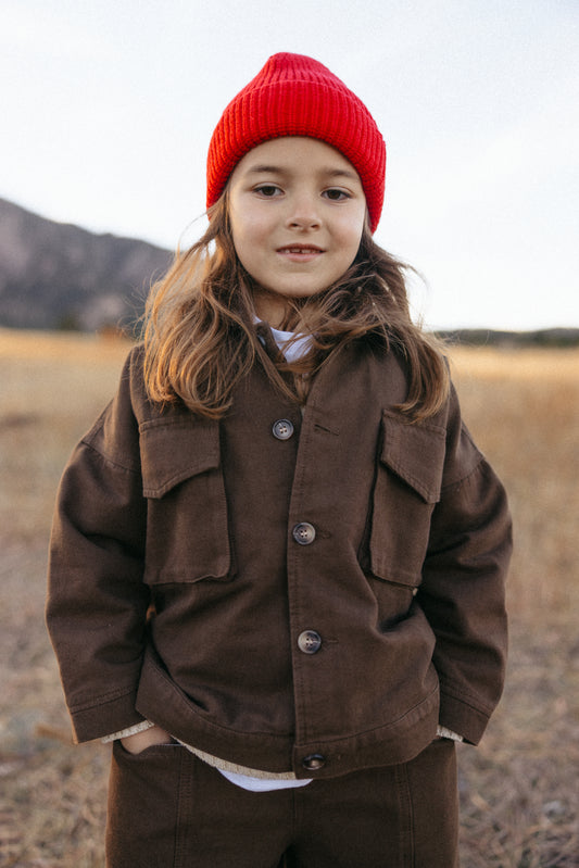 Cargo Jacket- Chocolate