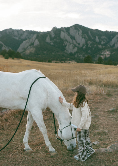 Soft Gingham Pants- Brown
