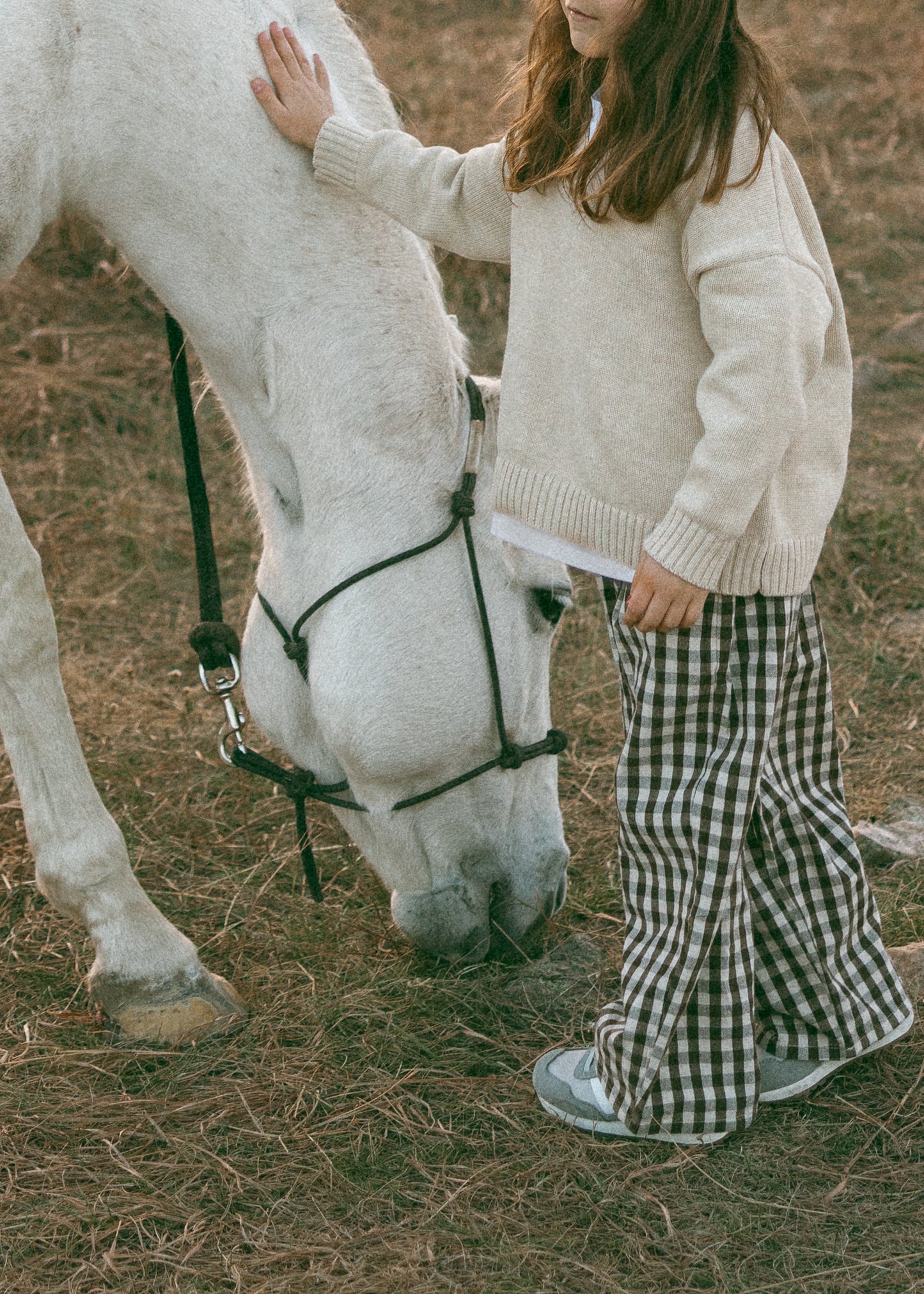 Soft Gingham Pants- Brown