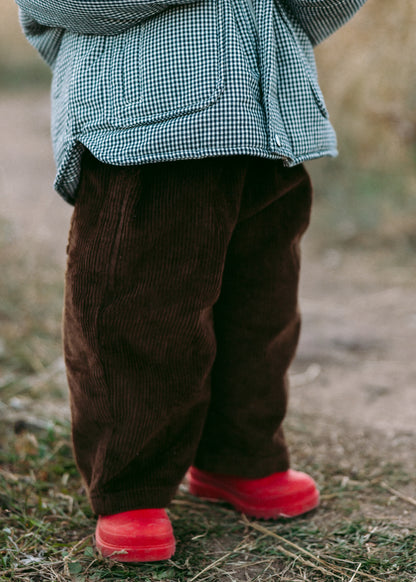Baggy Cord Pants- Chocolate