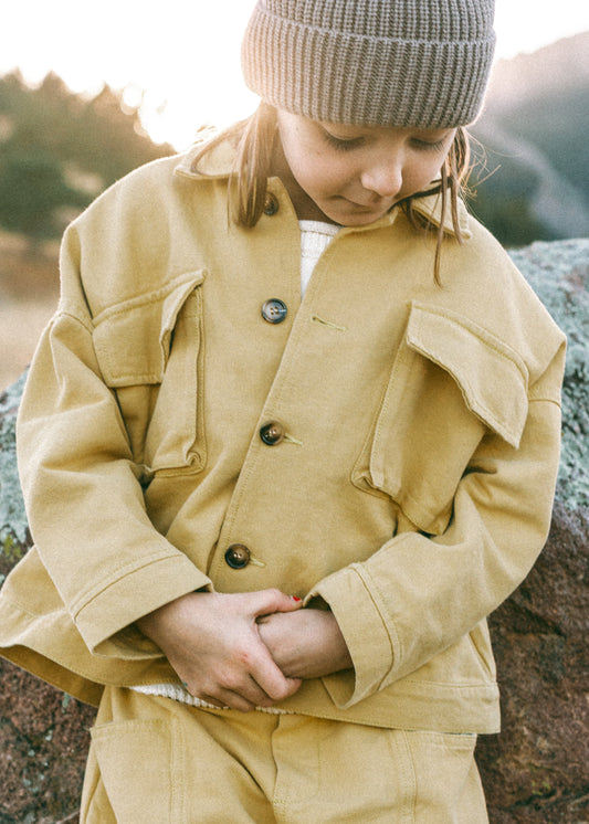 Cargo Jacket- Vintage Yellow