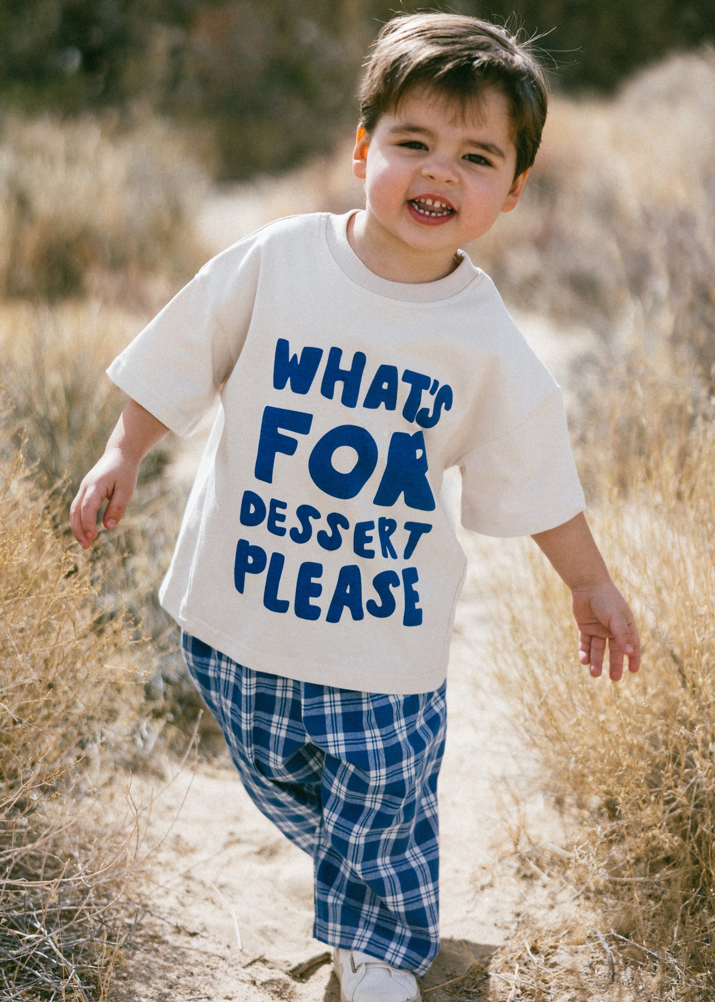 Oversized Graphic Tee- Dessert- Royal Blue