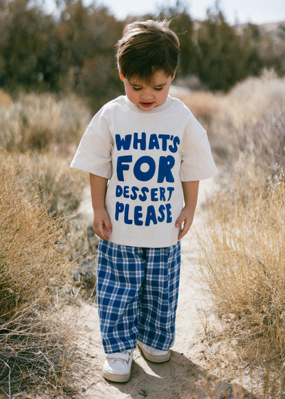 Oversized Graphic Tee- Dessert- Royal Blue