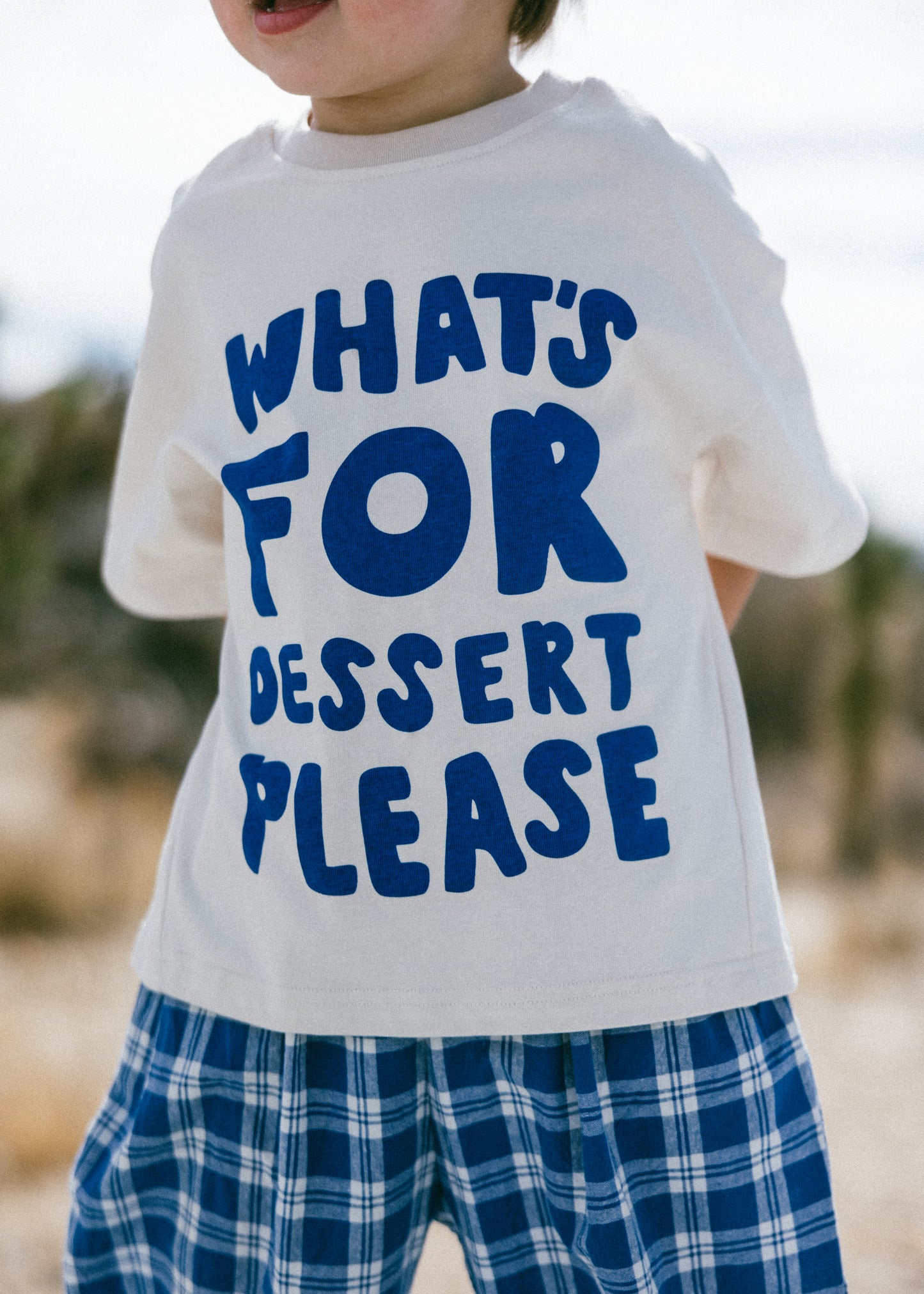 Oversized Graphic Tee- Dessert- Royal Blue