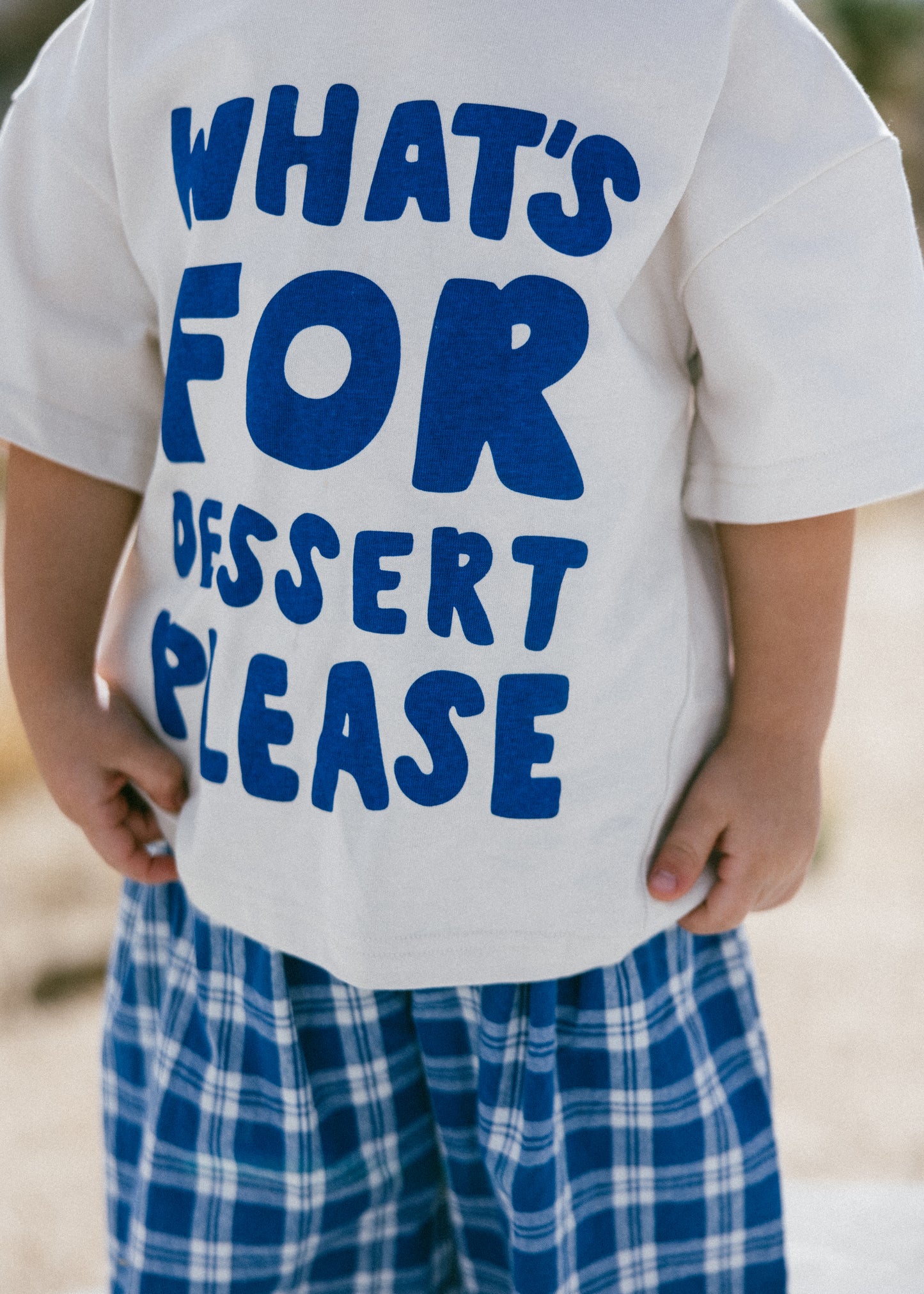 Oversized Graphic Tee- Dessert- Royal Blue